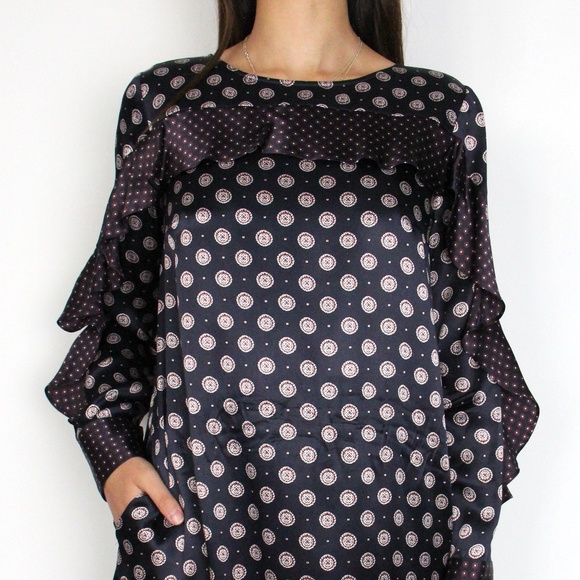 Silk Ruffle Dress - Picture 1 of 4